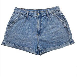 American Eagle‎ Mom Shorts Denim Blue Cotton Blend Women's Size 6